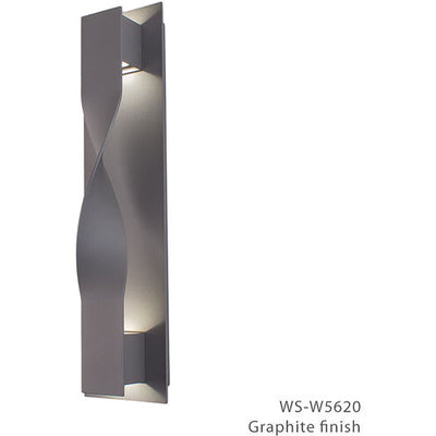 Twist Outdoor Wall Light LED 20 inch Graphite Exterior Modern Forms