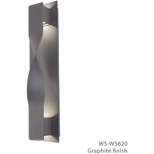 Twist Outdoor Wall Light LED 20 inch Black Exterior Modern Forms