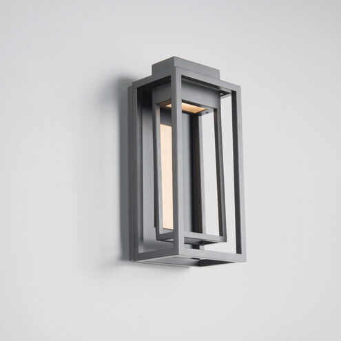 Dorne Aged Brass Outdoor Wall Light LED 14 inch Black Exterior Modern Forms