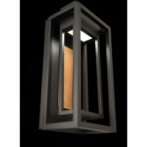 Dorne Aged Brass Outdoor Wall Light LED 14 inch Black Exterior Modern Forms