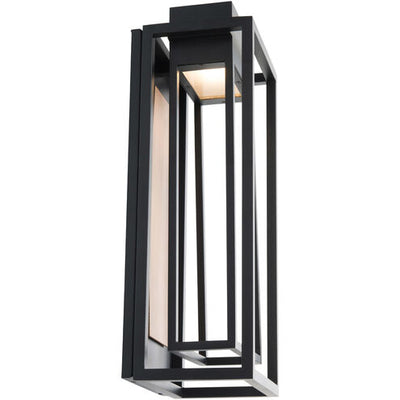 Dorne Black Aged Brass Outdoor Wall Light LED 18 inch Exterior Modern Forms