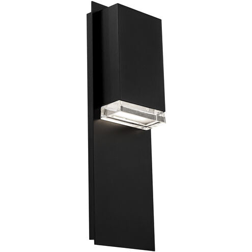 Draped 1 Light 18 inch Black Outdoor Wall Light in 2700K Exterior Modern Forms