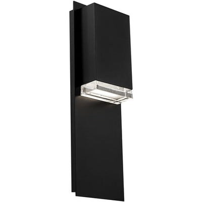 Draped 1 Light 18 inch Black Outdoor Wall Light 4000K Exterior Modern Forms