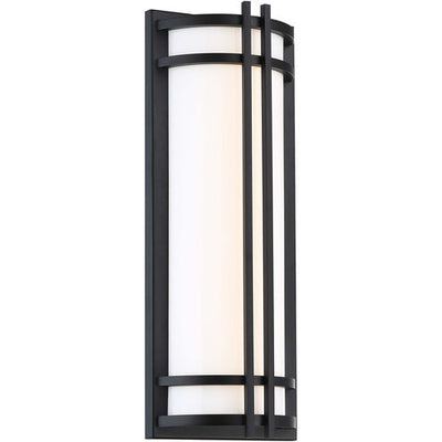 Skyscraper LED 18 inch Black Outdoor Wall Light 3500K 18in Exterior Modern Forms