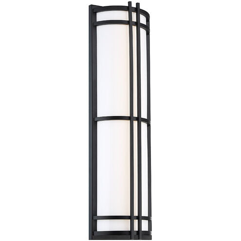 Skyscraper LED 18 inch Black Outdoor Wall Light 3000K 18in Exterior Modern Forms