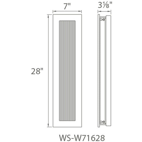 Oath Outdoor Wall Light in 28in LED 28 inch Bronze Exterior Modern Forms