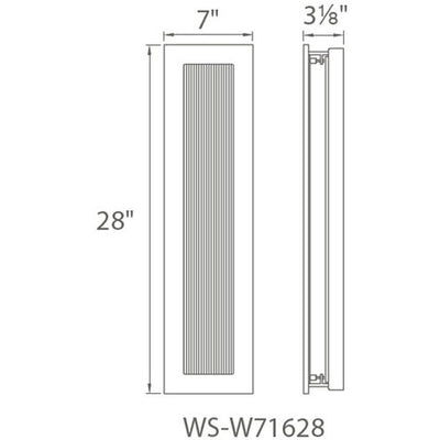 Oath Outdoor Wall Light in 28in LED 28 inch Bronze Exterior Modern Forms