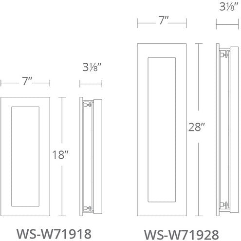 Frost LED 28 inch Black Outdoor Wall Light in 28in. Exterior Modern Forms