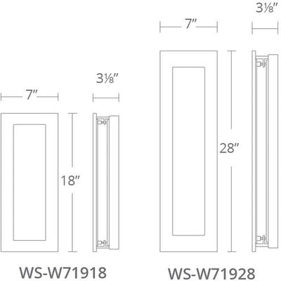 Frost LED 28 inch Black Outdoor Wall Light in 28in. Exterior Modern Forms