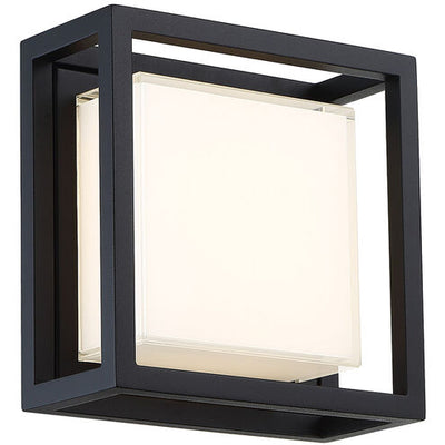 Framed LED 8 inch Black Outdoor Wall Light in 8in. Exterior Modern Forms