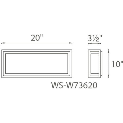 Framed LED 10 inch Bronze Outdoor Wall Light in 20in. Exterior Modern Forms