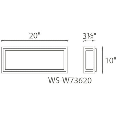 Framed LED 10 inch Bronze Outdoor Wall Light in 20in. Exterior Modern Forms