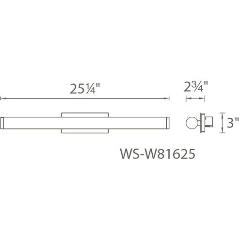 Sabre LED Brushed Aluminum Bath Vanity & Wall Light 25in Bath and Vanity Modern Forms