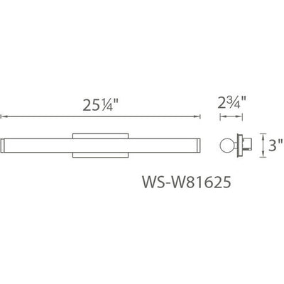 Sabre LED Brushed Aluminum Bath Vanity & Wall Light 25in Bath and Vanity Modern Forms