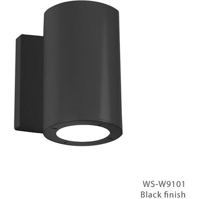 Vessel LED 6 inch Black Outdoor Wall Light in 1 2700K Exterior Modern Forms