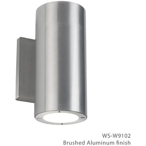 Vessel LED 8 inch Brushed Aluminum Outdoor Wall Light in 2 2700K Exterior Modern Forms