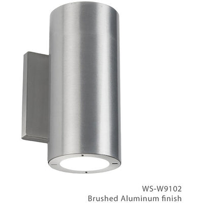 Vessel LED 8 inch Brushed Aluminum Outdoor Wall Light in 2 2700K Exterior Modern Forms