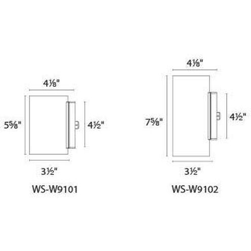 Vessel LED 6 inch Brushed Aluminum Outdoor Wall Light in 1 2700K Exterior Modern Forms