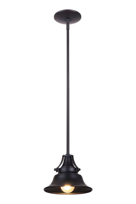 Union 1 Light Small Outdoor Pendant in Midnight Exterior Craftmade
