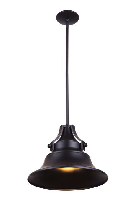 Union 1 Light Large Outdoor Pendant in Midnight Exterior Craftmade